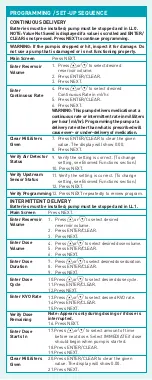 Preview for 2 page of Smiths Medical CADD-legacy Plus 6500 Quick Reference Card