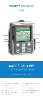 Smiths Medical CADD Quick Reference Card For Clinicians preview