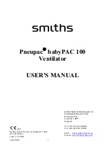 Preview for 1 page of Smiths Medical Pneupac babyPAC 100 User Manual