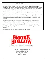 Preview for 16 page of Smoke hollow 30166E Assembly And Owner'S Manual