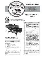 Smoke hollow Deluxe Outdoor Grill & Smoker 8500 Assembly And Operation Instructions Manual предпросмотр