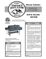 Smoke hollow SH7000 Assembly & Operation Manual preview