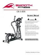 Smooth Fitness CE-3.0DS Owner'S Manual preview