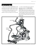 Preview for 3 page of Smooth Fitness E4250 Owner'S Manual