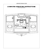 Preview for 1 page of Smooth Fitness LED 12 Computer Computer Operating Instructions Manual