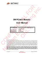 Предварительный просмотр 1 страницы SMSC DWPCIe83 User Manual