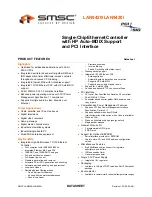 SMSC LAN9420 Datasheet предпросмотр