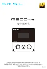 Preview for 1 page of SMSL M500MKIII User Manual