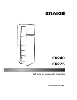 Предварительный просмотр 1 страницы SNAIGE FR240 Instructions For Use Manual