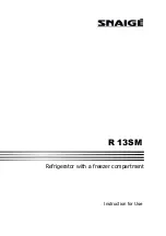 Preview for 1 page of SNAIGE R 13SM Instructions For Use Manual