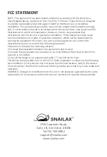 Preview for 8 page of Snailax SL-269 Use & Care Manual