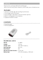 Preview for 3 page of Snailax SL-488W Use & Care Manual