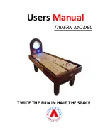 Preview for 1 page of Snap-Back Shuffleboard TAVERN User Manual