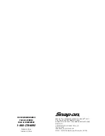 Snap-On 870599 Instruction Manual предпросмотр