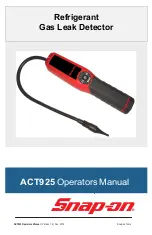 Snap-On ACT925 Operator'S Manual предпросмотр