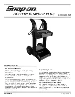 Preview for 1 page of Snap-On BATTERY CHARGER PLUS Manual