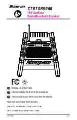 Snap-On CTBTSR9050 Original Instructions Manual preview