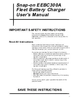 Preview for 1 page of Snap-On EEBC300A User Manual