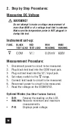 Preview for 14 page of Snap-On EEDM575D Operating Instructions Manual