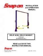 Preview for 1 page of Snap-On EELR 343A Installation And Operation Manual