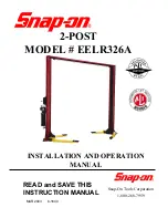 Preview for 1 page of Snap-On EELR326A Installation And Operation Manual