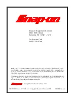 Preview for 20 page of Snap-On EEWB308B Operation Instructions Manual