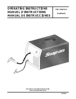 Snap-On Plasma25 Operating Instructions Manual preview