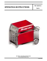 Snap-On TIG250 Operating Instructions Manual preview