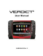 Предварительный просмотр 1 страницы Snap-On VERDICT User Manual