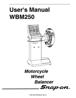 Snap-On WBM250 User Manual preview