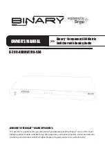 Preview for 1 page of SNAP Binary B-200-AVDMATRIX-6X4 Owner'S Manual