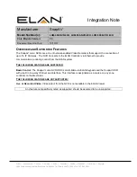 Preview for 1 page of SnapAV ELAN LUM-500-NVR-4CH Integration Note