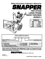 Предварительный просмотр 1 страницы Snapper 10305 Safety Instructions & Operator'S Manual