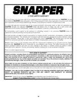 Предварительный просмотр 20 страницы Snapper 11306 Safety Instructions & Operator'S Manual