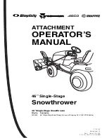 Предварительный просмотр 1 страницы Snapper 1694403 Operator'S Manual