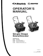 Предварительный просмотр 1 страницы Snapper 1695090 Operator'S Manual