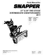 Snapper 1696001 Parts Manual preview