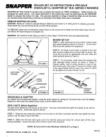 Snapper 2-8482 Setup Instructions предпросмотр