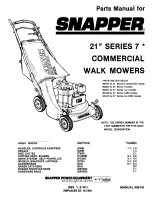 Предварительный просмотр 1 страницы Snapper 21" Series 7 Parts Manual