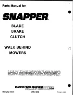 Предварительный просмотр 22 страницы Snapper 21" Series Parts Manual