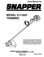 Snapper 2111SST Parts Manual preview