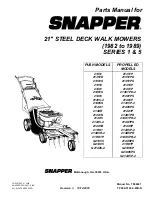 Preview for 1 page of Snapper 21351 Parts Manual