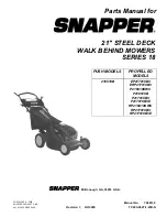 Предварительный просмотр 1 страницы Snapper 216518B Parts Manual