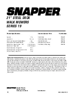 Предварительный просмотр 28 страницы Snapper 2167519BFC, P2167519BFC, P2187 Operator'S Manual