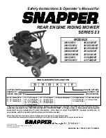 Snapper 23 Series Safety Instructions & Operator'S Manual preview