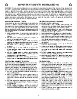 Preview for 2 page of Snapper 23 Series Safety Instructions & Operator'S Manual