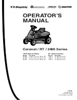 Snapper 2400 Series Operator'S Manual preview