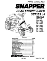 Snapper 250814B Parts Manual preview