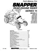 Snapper 250815B Parts Manual preview