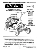 Snapper 260610T Safety Instructions & Operator'S Manual preview